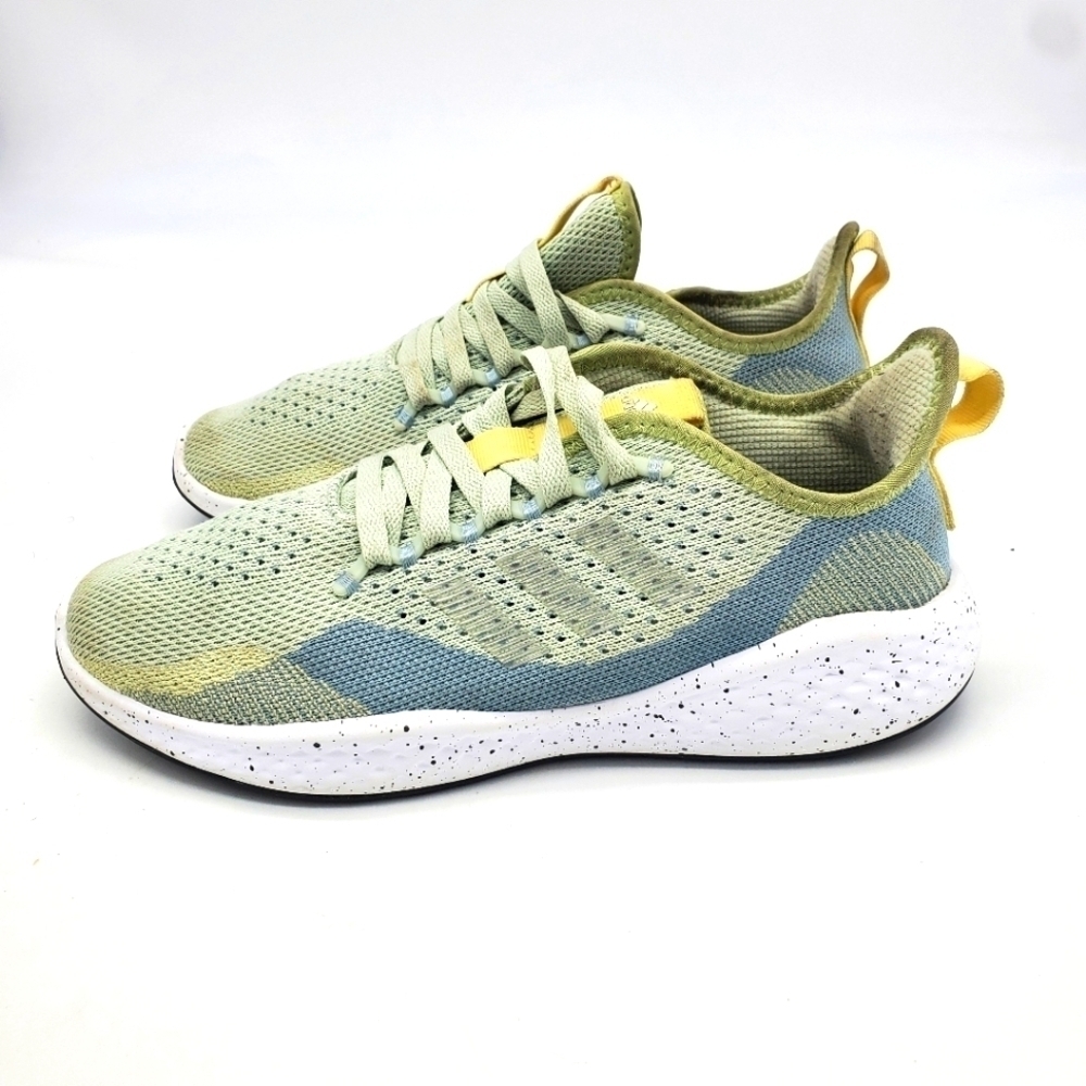 Adidas Shoes Women 7.5 Fluid Flow 3.0 Running Linen Green